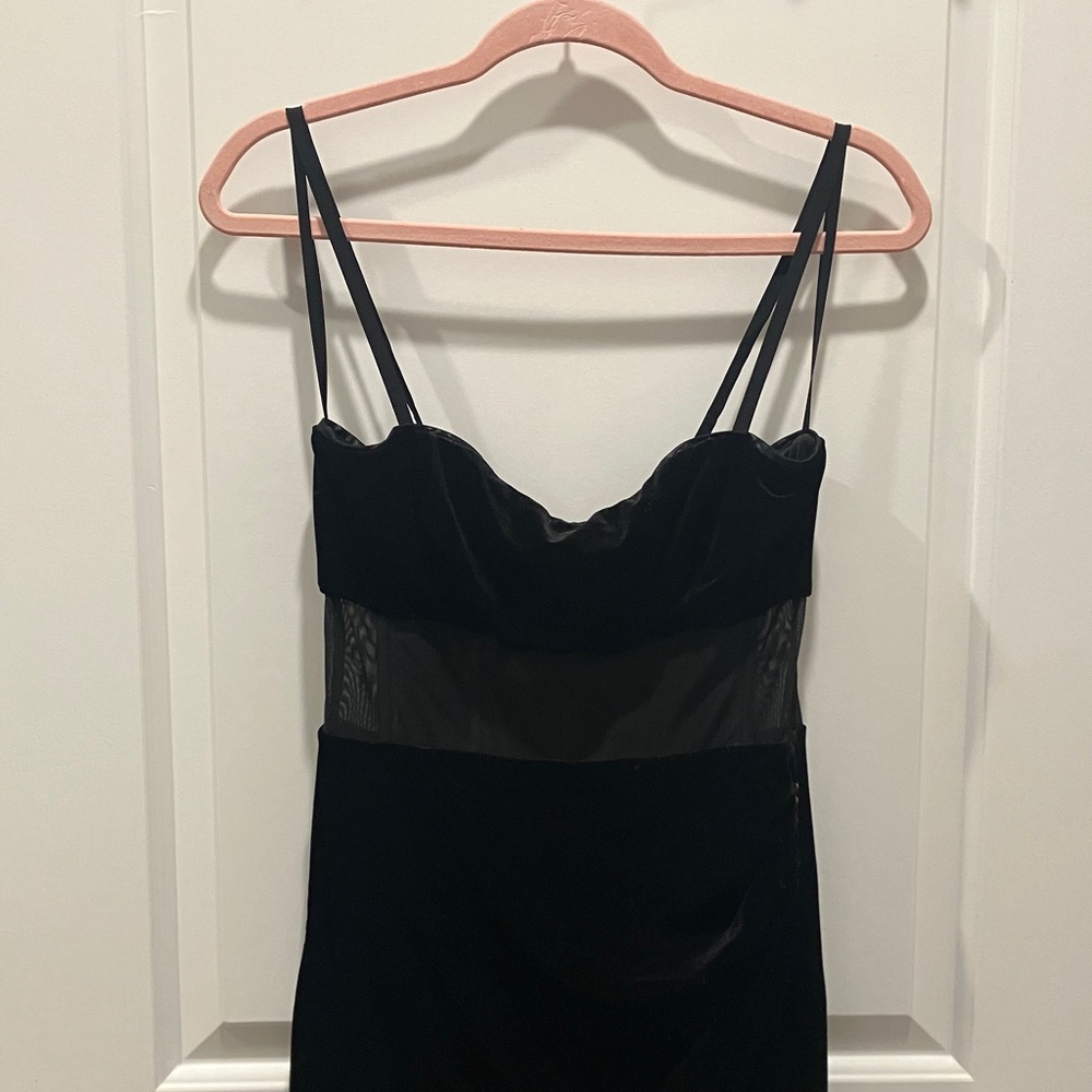 BCBGMaxAzria Black Chemise with Sheer Detail